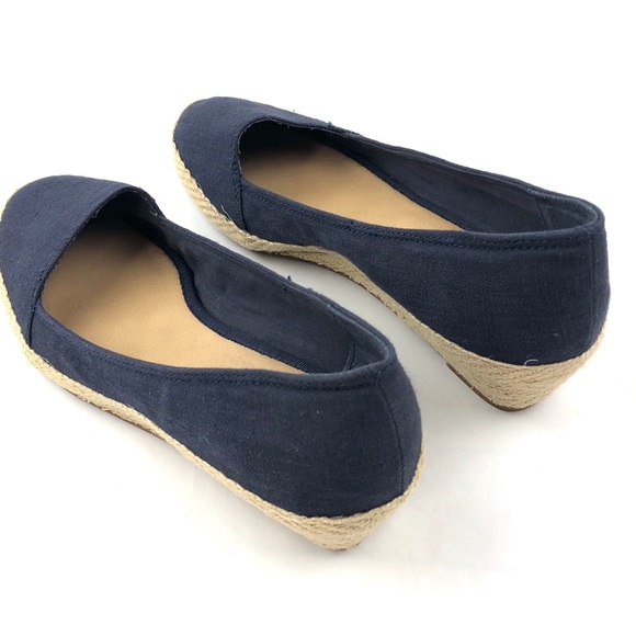 LUCKY BRAND Canvas Dark Blue Women’s Shoe Wedges - Picture 5 of 8